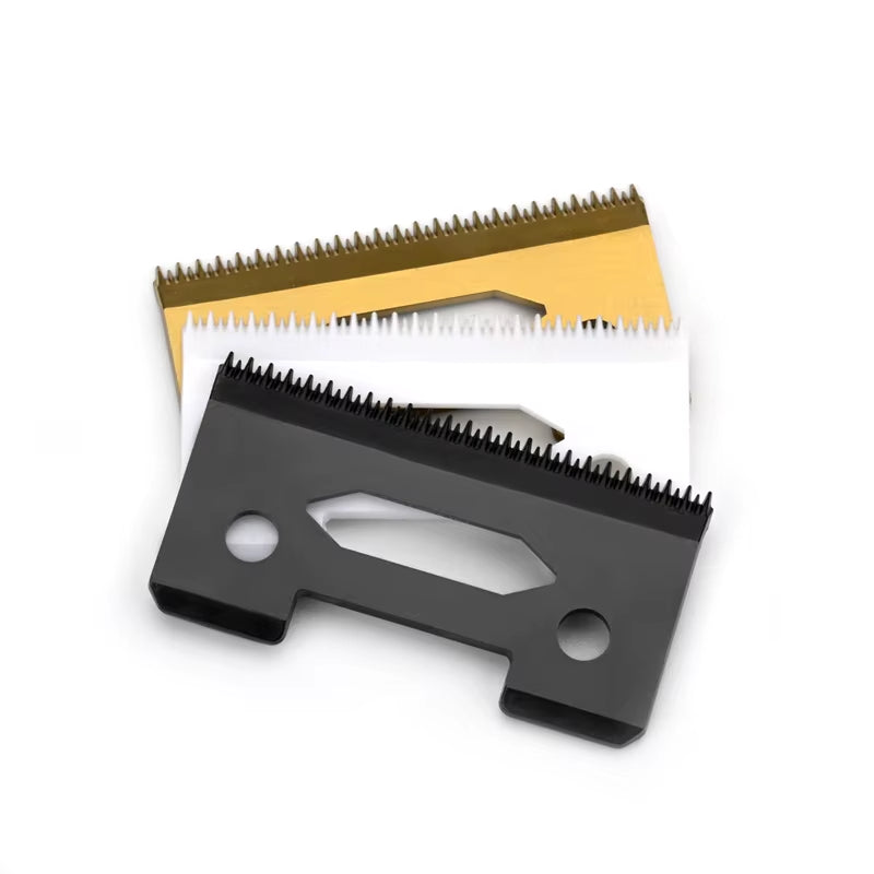 2/10 Stagger-Tooth Ceramic Movable Blade with Box for Cordless Clipper - Replaceable Blade in White, Black, and Gold