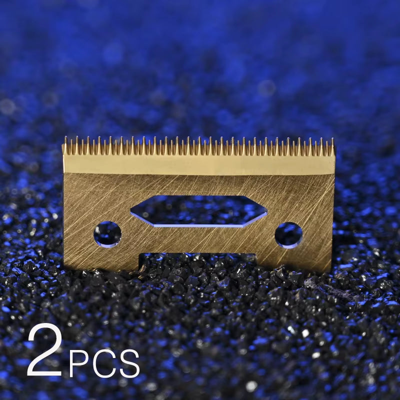 2/10 Stagger-Tooth Ceramic Movable Blade with Box for Cordless Clipper - Replaceable Blade in White, Black, and Gold