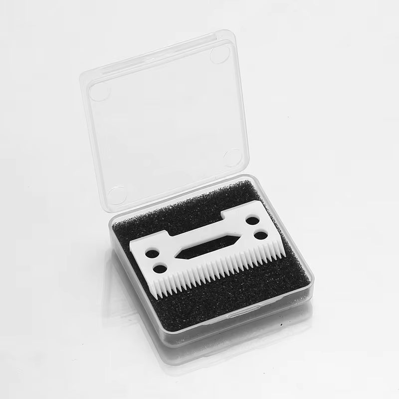2/10 Stagger-Tooth Ceramic Movable Blade with Box for Cordless Clipper - Replaceable Blade in White, Black, and Gold