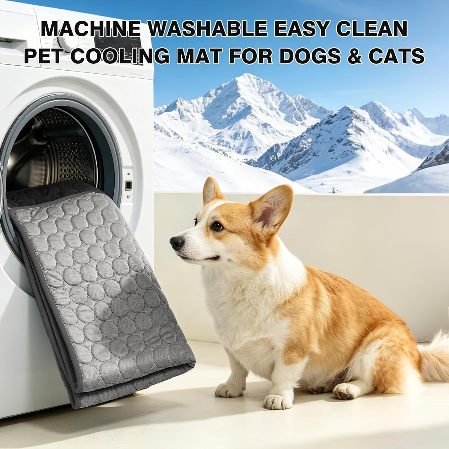 Breathable Dog & Cat Cooling Mat — Washable Non-Slip Pad for Crates, Cars & Outdoor Use