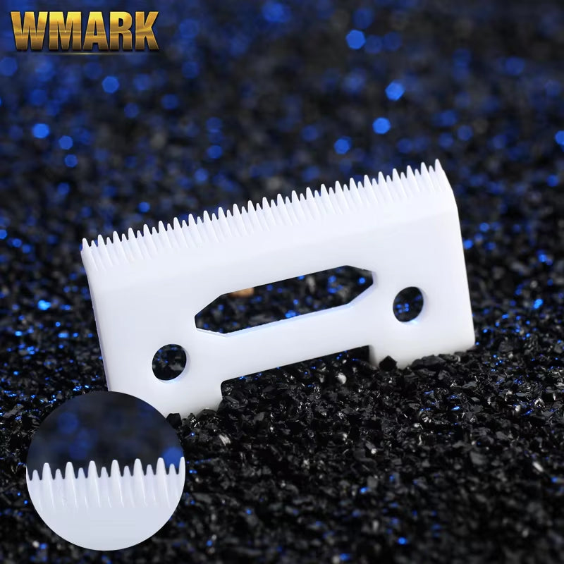2/10 Stagger-Tooth Ceramic Movable Blade with Box for Cordless Clipper - Replaceable Blade in White, Black, and Gold