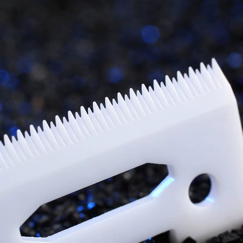 2/10 Stagger-Tooth Ceramic Movable Blade with Box for Cordless Clipper - Replaceable Blade in White, Black, and Gold