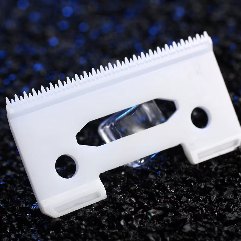2/10 Stagger-Tooth Ceramic Movable Blade with Box for Cordless Clipper - Replaceable Blade in White, Black, and Gold