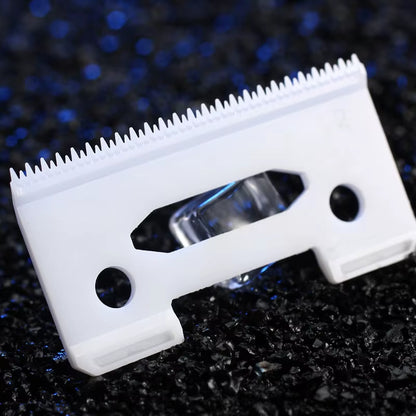 2/10 Stagger-Tooth Ceramic Movable Blade with Box for Cordless Clipper - Replaceable Blade in White, Black, and Gold