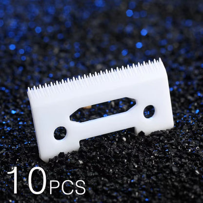 2/10 Stagger-Tooth Ceramic Movable Blade with Box for Cordless Clipper - Replaceable Blade in White, Black, and Gold